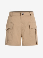 ZAFUL Short Cargo à Bretelle Bouclée avec Poches à Rabat M Café lumière