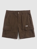 ZAFUL Short Cargo Applique en Couleur Unie en Velours Côtelé Xxl Café profond