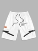 ZAFUL Short Cargo Bouclé Lettre Graphique à Cordon Streetwear L Blanc