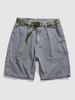 ZAFUL Short Cargo Ceinturé à Rayure Verticale L Bleu profond