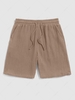 ZAFUL Short Décontracté Texturé en Couleur Unie à Cordon en Seersucker M Café lumière