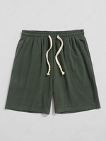 ZAFUL Short de Base Décontracté en Couleur Unie S Vert profond
