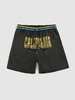 ZAFUL Short de Sport à Imprimé Lettre CALIFORNIA avec Rayure Streetwear M Noir