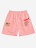 ZAFUL Short de Sport à Imprimé Lettre Graphique L Rose léger