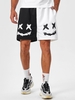 ZAFUL Short de Sport à Imprimé Visage en Sourire en Deux Couleurs L Noir