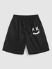 ZAFUL Short de Sport Visage Souriant Brodé à Cordon Streetwear S Noir