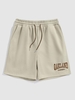ZAFUL Short de Sweat Lettre OAKLAND Brodée à Cordon en Molleton Doublé Style Blokecore M Café lumière