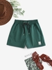 ZAFUL Short Jointif avec Poche à Cordon S Vert profond