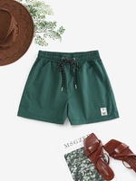 ZAFUL Short Jointif avec Poche à Cordon S Vert profond