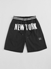 ZAFUL Short Rayures Fines Motif de Lettre NEW YORK à Cordon Streetwear Xl Noir