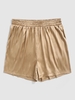 ZAFUL Short Soyeux à Rayure Verticale en Satin L Deep yellow