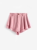 ZAFUL Short Superposé en Couleur Unie à Taille Haute L Rose léger