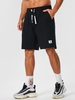 ZAFUL Short Texturé en Coton et Lin Design Patché S Noir