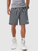 ZAFUL Short Texturé Rayé Bicolore à Cordon M Noir