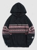 ZAFUL Sweat à Capuche à Imprimé Aztèque Ethnique avec Poche en Laine Xl Noir