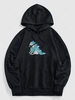 ZAFUL Sweat à Capuche à Imprimé Chien Animal Streetwear Xl Noir
