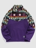 ZAFUL Sweat à Capuche à Imprimé Ethnique Zippé en Toison Xxl Pourpre