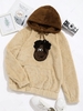 ZAFUL Sweat à Capuche 3D Poupée Amusant en Deux Couleurs Xl Café lumière