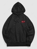 ZAFUL Sweat à Capuche Cerise Brodée avec Poche du Streetwear L Noir