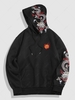 ZAFUL Sweat à Capuche Chinoiserie Dragon Brodé Esthétique Y2K S Noir