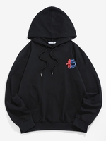 ZAFUL Sweat à Capuche Chinoiserie Dragon Imprimé Xl Noir