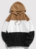 ZAFUL Sweat à Capuche Contrasté à Cordon en Laine Xl