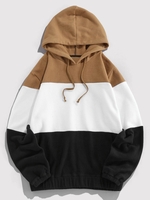 ZAFUL Sweat à Capuche Contrasté à Cordon en Laine Xl