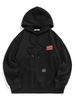 ZAFUL Sweat à Capuche Drapeau Américain Badge Patch à Doublure en Laine 2xl Noir