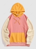 ZAFUL Sweat à Capuche en Blocs de Couleurs avec Poche Kangourou Vêtement de Rue M