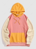ZAFUL Sweat à Capuche en Blocs de Couleurs avec Poche Kangourou Vêtement de Rue M