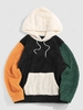 ZAFUL Sweat à Capuche en Blocs de Couleurs en Fausse Laine L