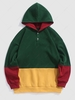 ZAFUL Sweat à Capuche en Blocs de Couleurs M Vert profond