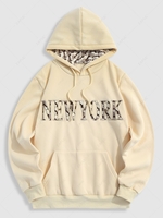 ZAFUL Sweat à Capuche Essentiel Vintage Embellli de Lettre Brodée en Laine du Streetwear S Jaune clair
