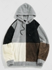 ZAFUL Sweat à Capuche Fourré en Blocs de Couleurs à Cordon Xxl