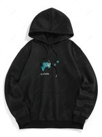 ZAFUL Sweat à Capuche Graphique Dragon Brodé en Laine 2xl Noir