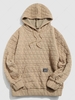 ZAFUL Sweat à Capuche Matelassé avec Poche Kangourou à Cordon du Streetwear L Jaune clair