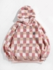 ZAFUL Sweat à Capuche Motif Géométrique en Blocs de Couleurs S