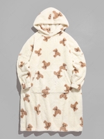 ZAFUL Sweat à Capuche Énorme de Couverture Motif D