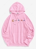 ZAFUL Sweat à Capuche Système Solaire Amusant Dessin Animé Imprimé S Rose clair