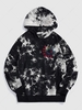 ZAFUL Sweat à Capuche Teinté à Imprimé Lettre Brodée Streetwear Xl Noir