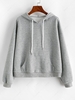 ZAFUL Sweat à Capuche Texturé avec Poche Kangourou à Cordon S Nuage gris