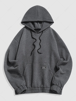 ZAFUL Sweat à Capuche Texturé avec Poche Kangourou Xxl Gris