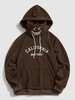ZAFUL Sweat à Capuche Vintage Masque Lettre Brodée en Laine M