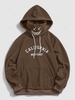 ZAFUL Sweat à Capuche Vintage Masque Lettre Brodée en Laine S