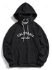 ZAFUL Sweat à Capuche Vintage Masque Lettre Brodée en Laine Xs Noir