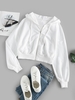 ZAFUL Sweat à Capuche Zippé à Goutte Epaule M Blanc