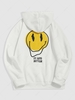 ZAFUL Sweat-Shirt à Capuche en Molleton Motif Slogan Souriant Amusant du Streetwear Esthétique Y2K Xxl Blanc