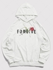 ZAFUL Sweat-Shirt à Capuche Motif Rose Brillant Géographique S Blanc