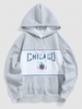 ZAFUL Sweat-Shirt à Capuche Pull-over en Molleton Motif d