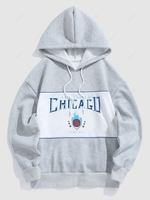 ZAFUL Sweat-Shirt à Capuche Pull-over en Molleton Motif d